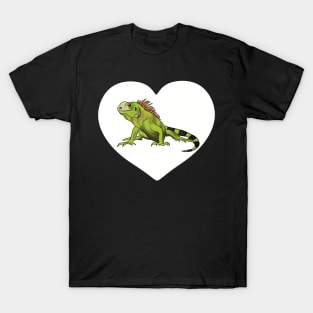 Iguana Heart for Iguana Lovers, White T-Shirt